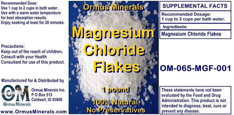 Ormus Minerals Magnesium Chloride Flakes Ormus Minerals Magnesium Chloride Flakes