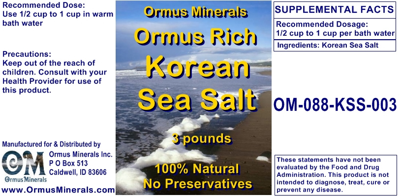 Ormus Minerals Ormus Rich Korean Sea Salts Ormus Minerals Ormus Rich Korean Sea Salts